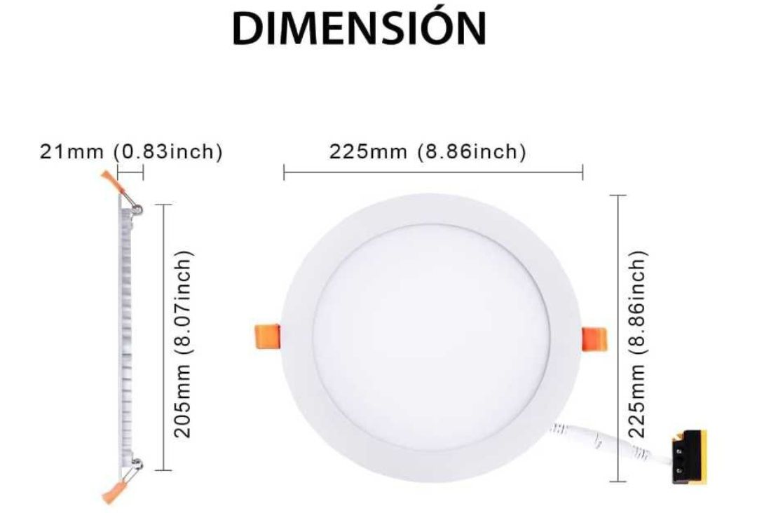 Oświetlenie sufitowe LED Downlight 4cale 18W 5000k TD4C001 komplet 4sz