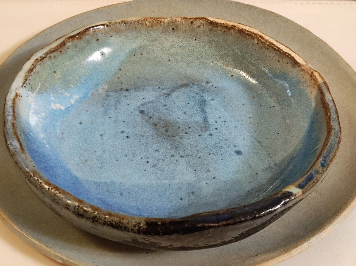 Misa miska półmisek ceramika artystyczna wielokolorowa handmade