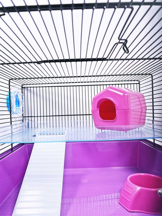 Просторная клетка MILOS MEDIUM для хомяков/крыс.NEW.Италия. 50x35x25см