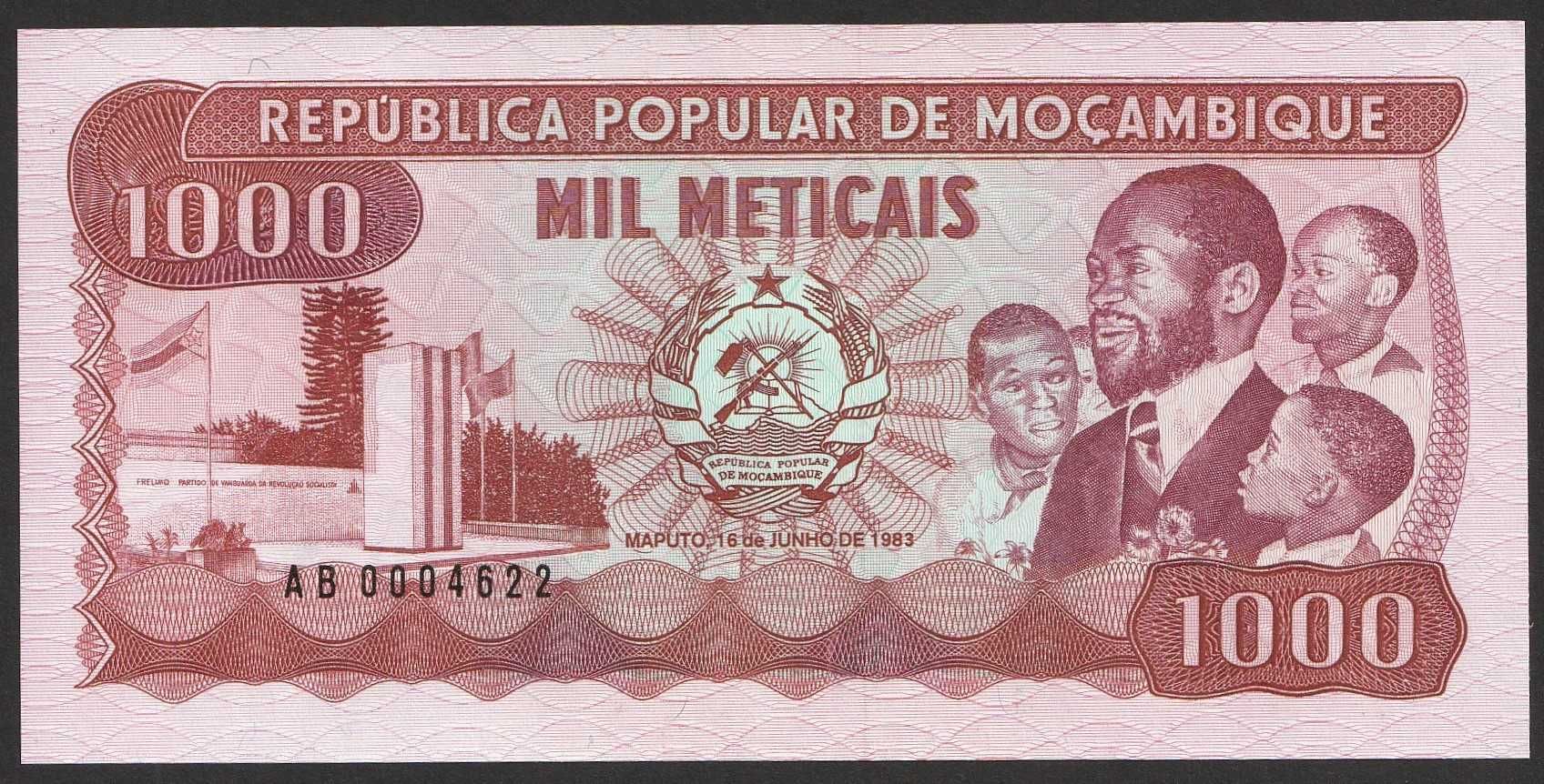 Mozambik 1000 meticais 1983 - AB000 - stan bankowy UNC