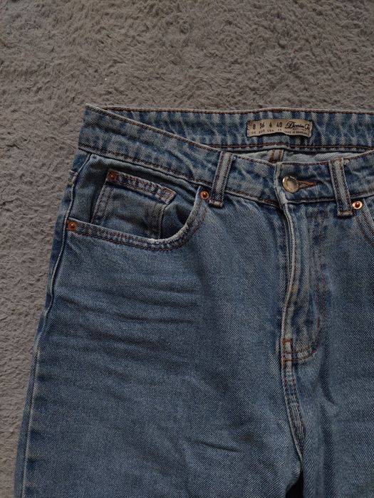 mom jeans szerokie spodnie z wysokim stanem s/36