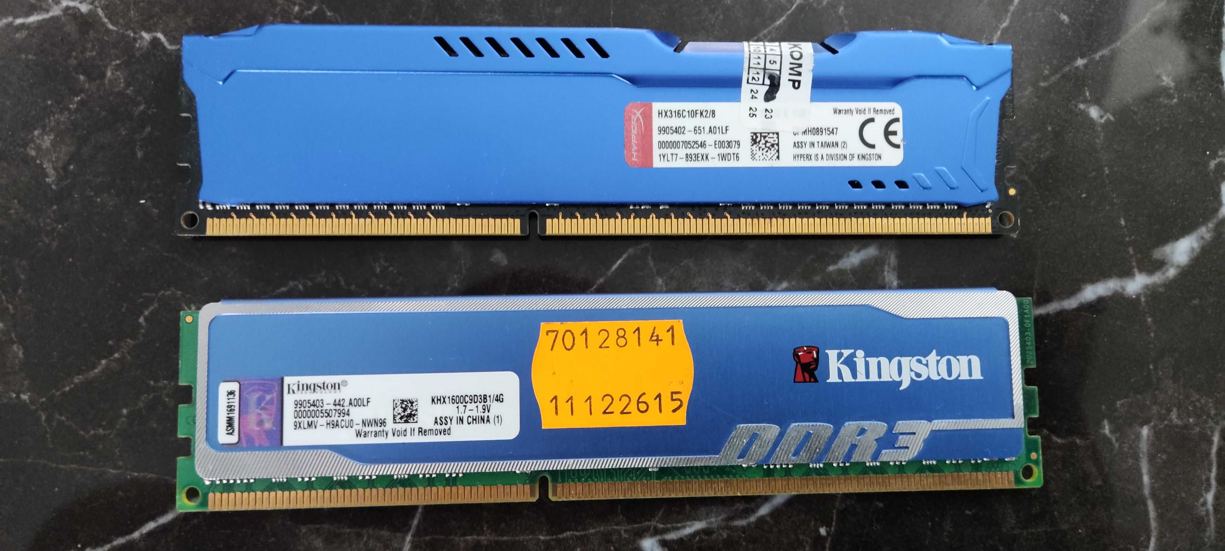 Pamięć RAM Kingston i HyperX 2x4GB DDR3