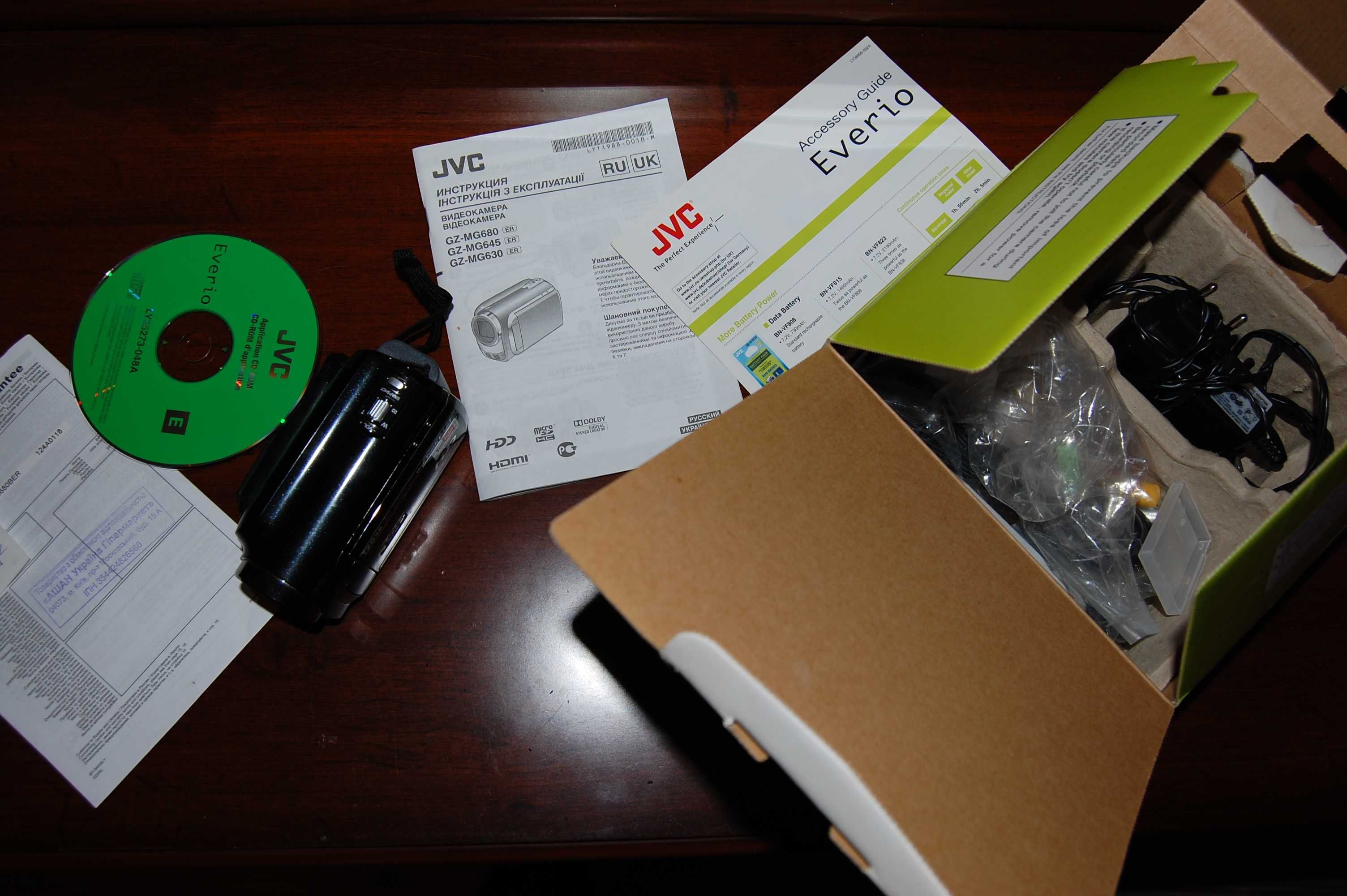 Видеокамера HDD/ microSD, 120 Gb,  JVC Everio GZ-MG680, новая