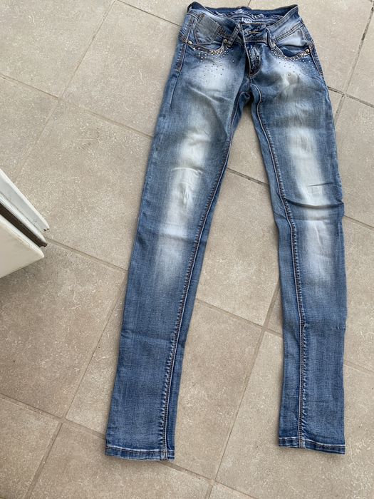 Just Cavalli jeansy cyrkonie czarna s spodnie szare rurki s