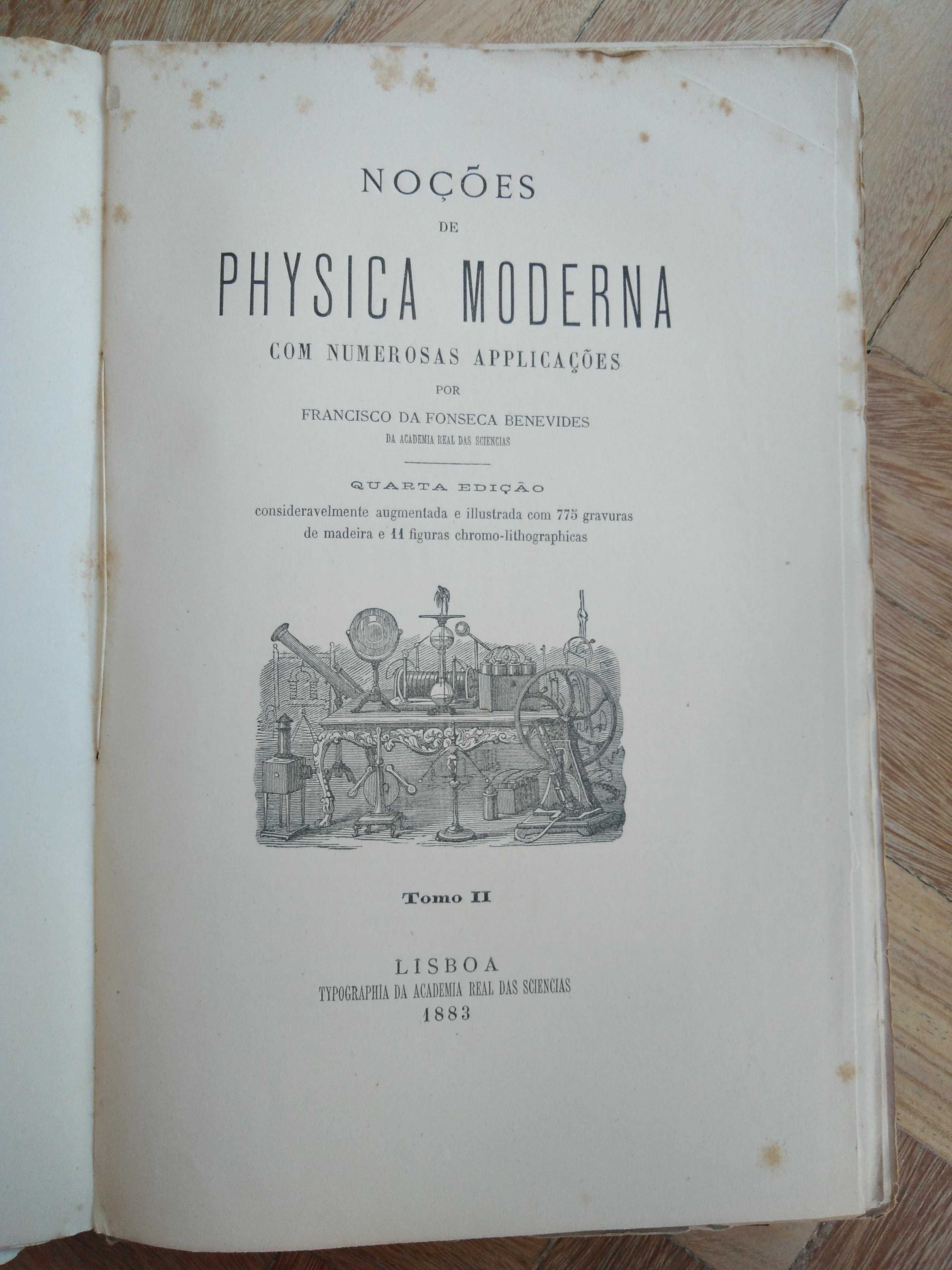 livro: Francisco da Fonseca Benevides “Noções de physica moderna...“