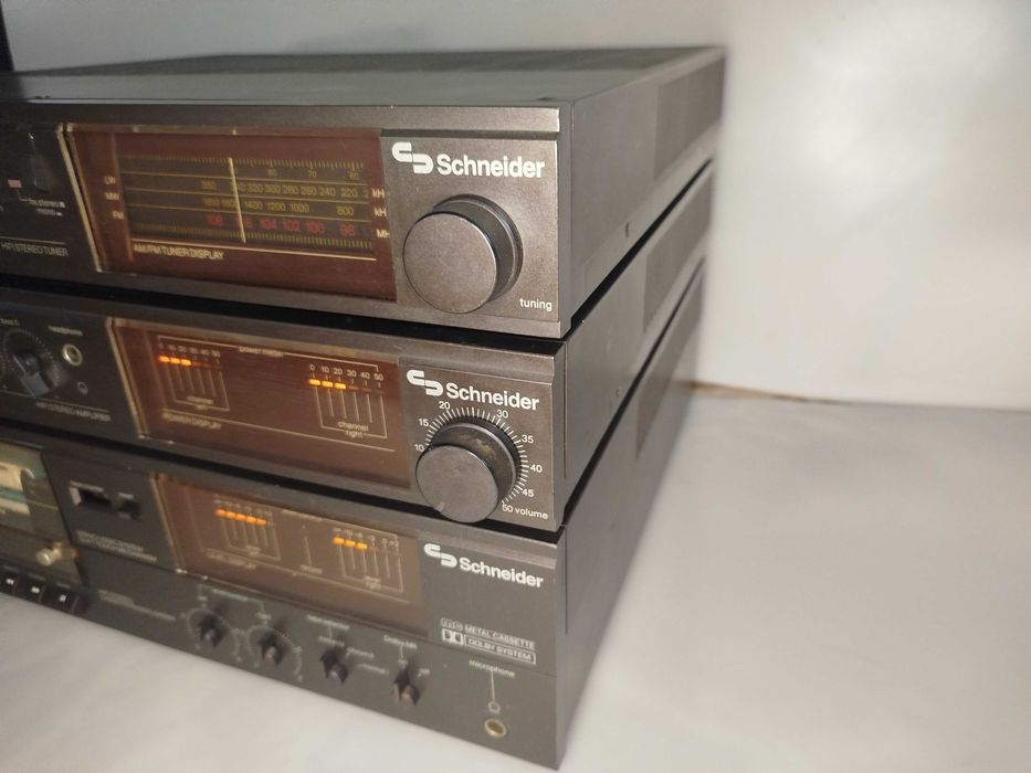Retro wieża Schneider Tuner Wzmacniacz Magnetofon