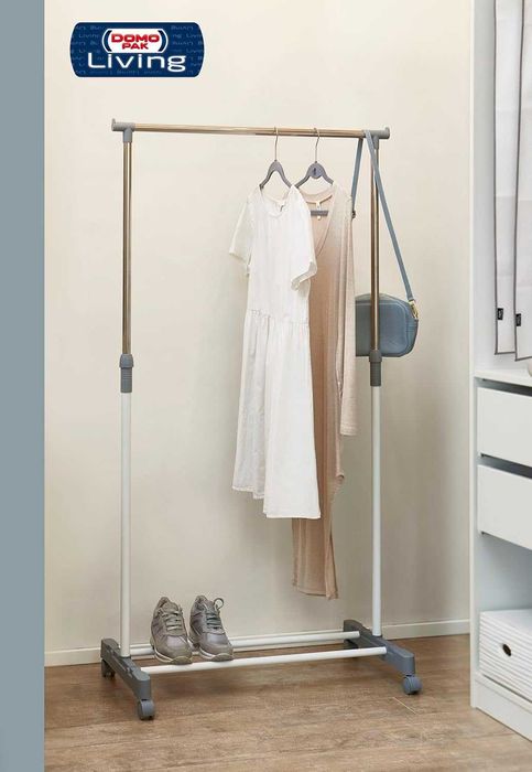 Вішалка для одягу стійка для одягу Domopak з коліщатами