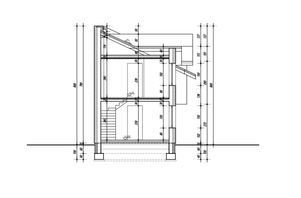 Projekt domu do 70 m2 na zgłoszenie, wąska działka, w granicy
