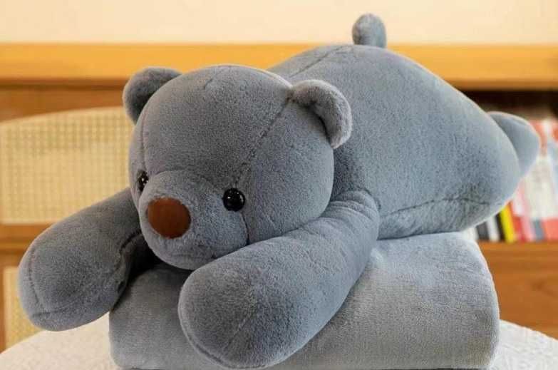 Плед мягкий детский, Игрушка подушка Мишка, Мягкая игрушка с пледом