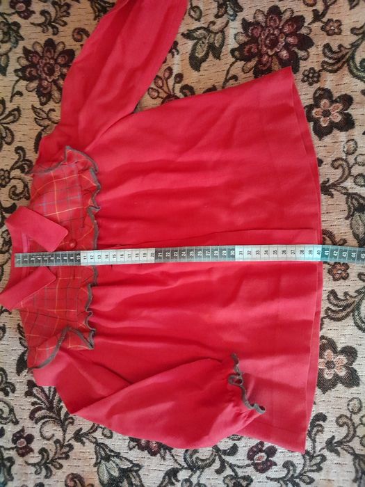 Теплые байковые платья длина 44 см