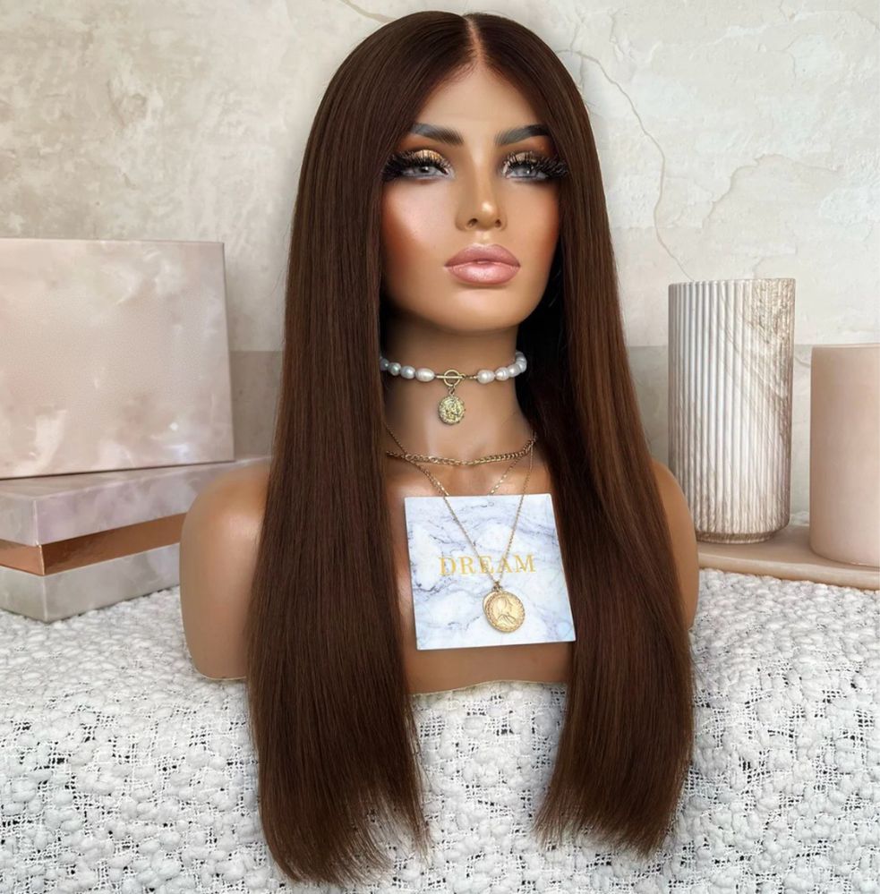 nowa naturalna peruka lace front 100% ludzki wlos na co dzien