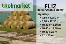 Fliz do okrywania bel słomy stogu siana buraków 10,4x12,5 pryzmy PŁOCK