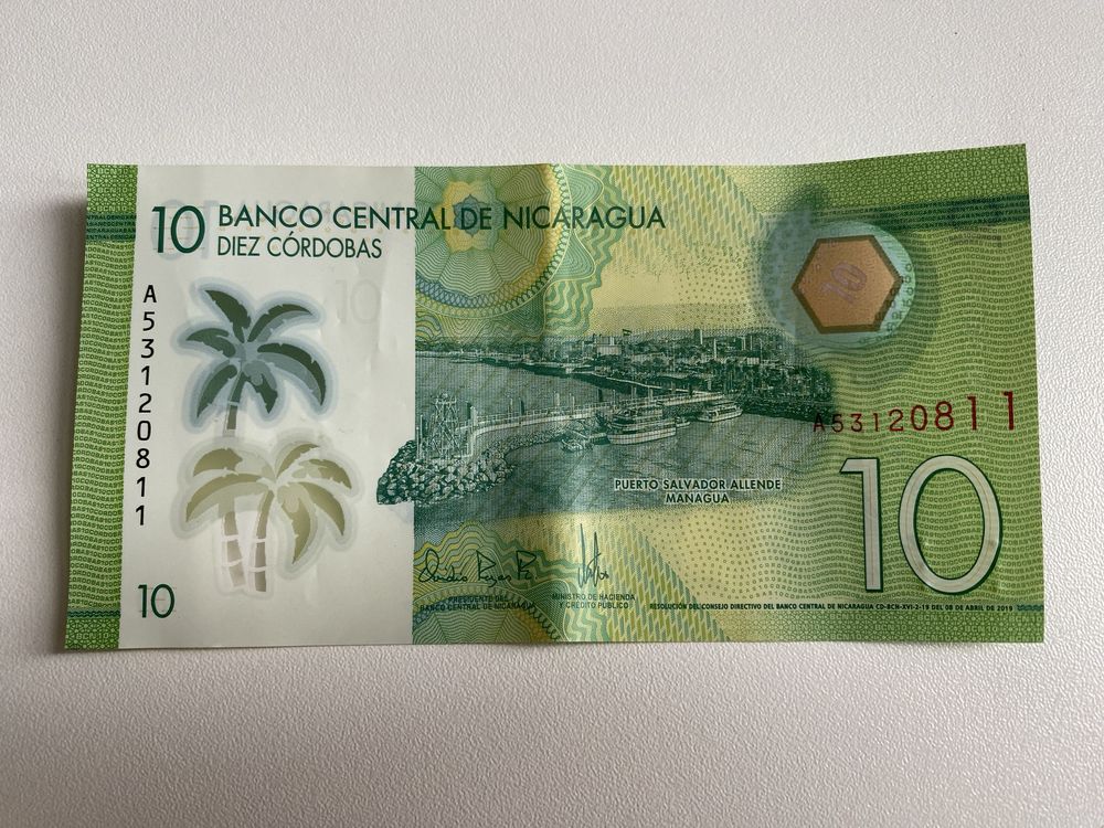 Nikaragua 2014 - 10 cordobas -Pick 209 UNC Polymer banknot waluta