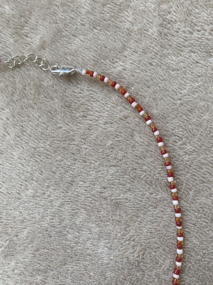 Naszyjnik z koralików handmade ręcznie robiony z zapięciem