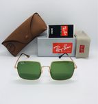 Солнцезащитные очки Ray Ban Square 1971 Gold-Green 54мм стекло