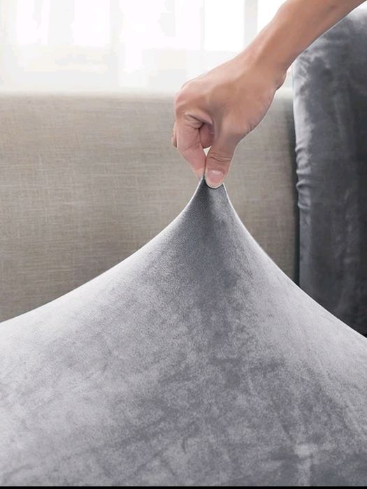 1 capa para sofá individual cinza tipo velido