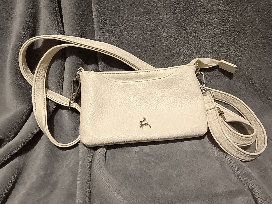 Biała torebka dziewczęca na pasku Prato