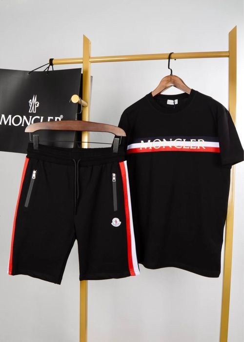 Moncler футболка мужская костюм летний комплект шорты и футболка