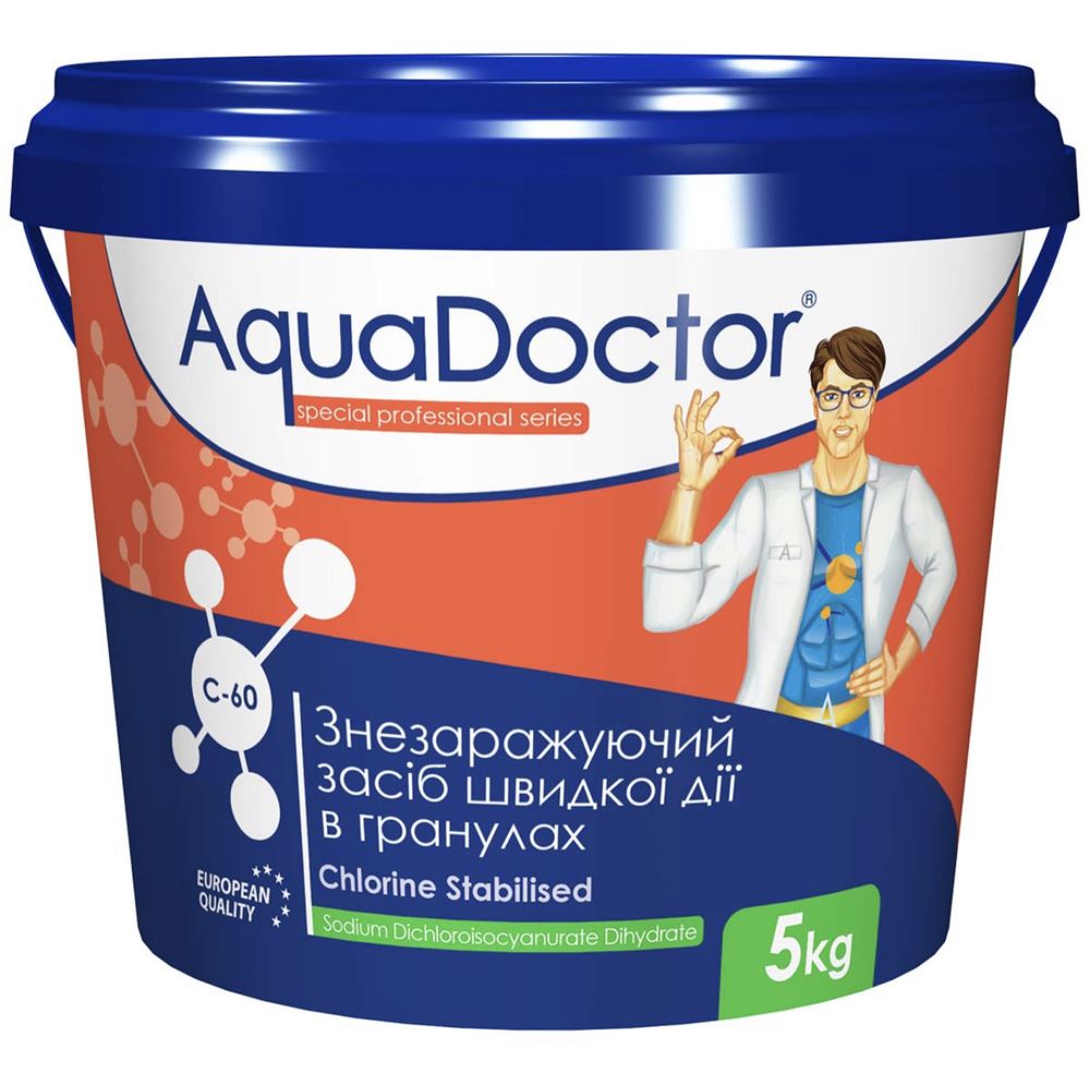 Хлор для басейну швидкої дії AquaDoctor C-60 С-60Т