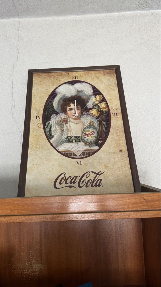 Relógio de Parede Cola-Cola Vintage