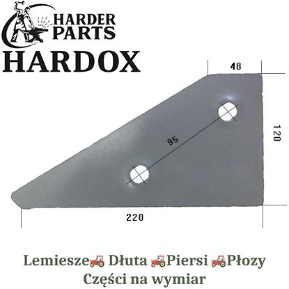 Płoza przednia Sukov HARDOX KV09P części do pługa 2X lepsze niż Borowe