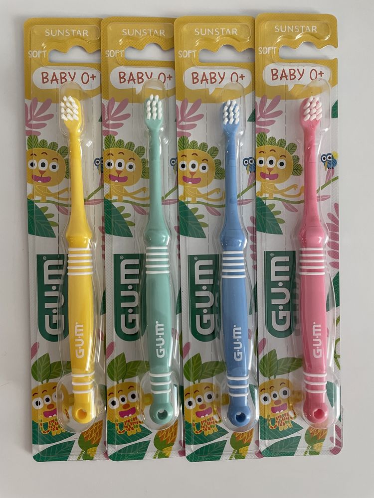 Дитяча зубна щітка GUM 0+, 2+/зубна паста в асортименті