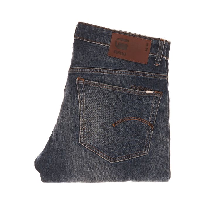 Spodnie G-Star Raw 3301 Tapered W34 L30 Męskie Indigo Button Dark Aged