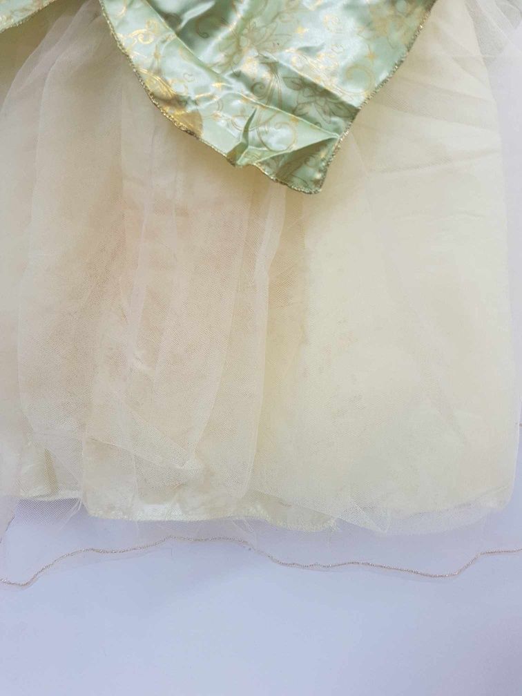 Sukienka przebranie księżniczka Żaba Tiana Dzwoneczek r. 104 cm. A2949