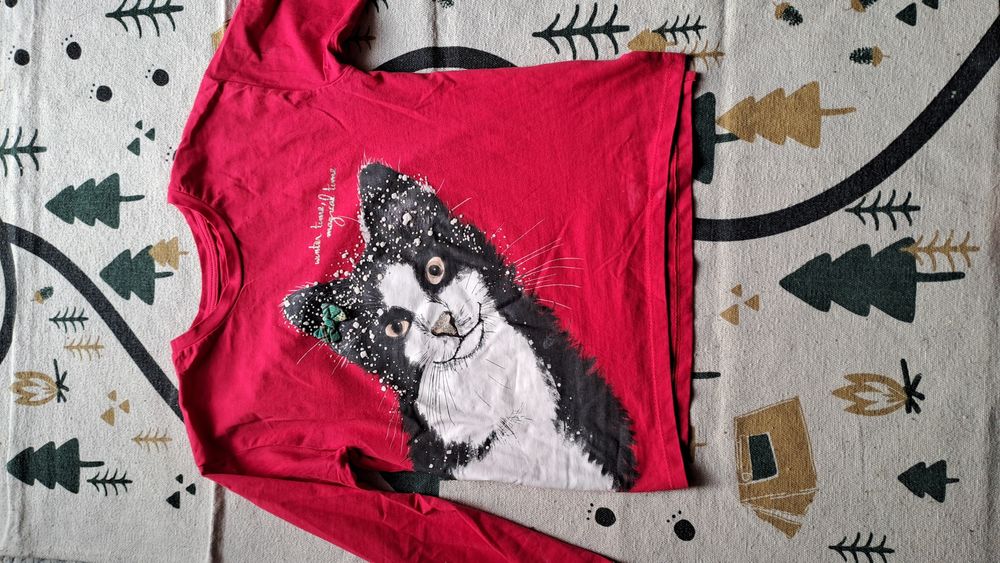 Świąteczny sweter, świąteczna bluzka dla dziewczynki, rozm. 140