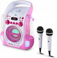 Zestaw do karaoke CD USB MP3 strumień wodny LED 2 x mikrofon