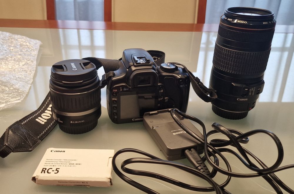 Canon 400D + EFS 18-55 + EF 70-300 STABILIZER