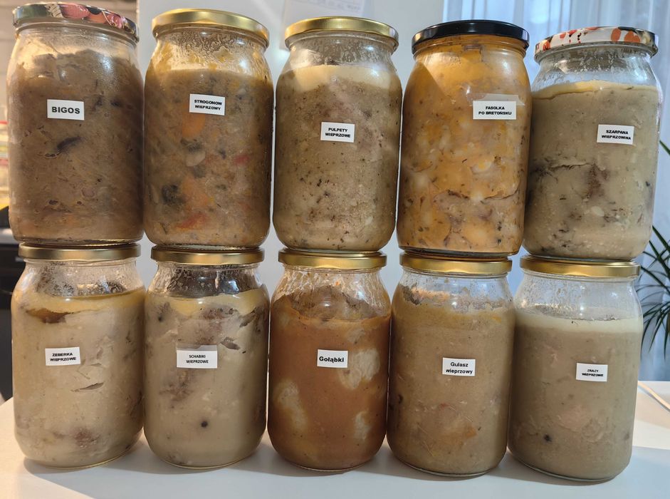 Zestaw 15 słoików / weków z obiadami domowymi z wysyłką 15x0,9l