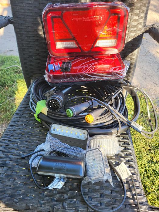 Zestaw Lamp do PRZYCZEPKI przyczepy z żarówkami Homologacja przewód