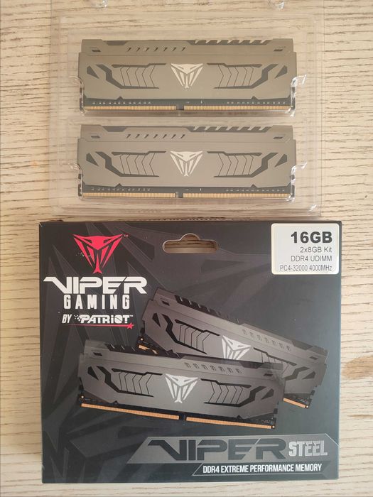Модуль пам`яті DDR4 2х8GB/4000 Patriot Viper Steel Gray PVS416G400C9K
