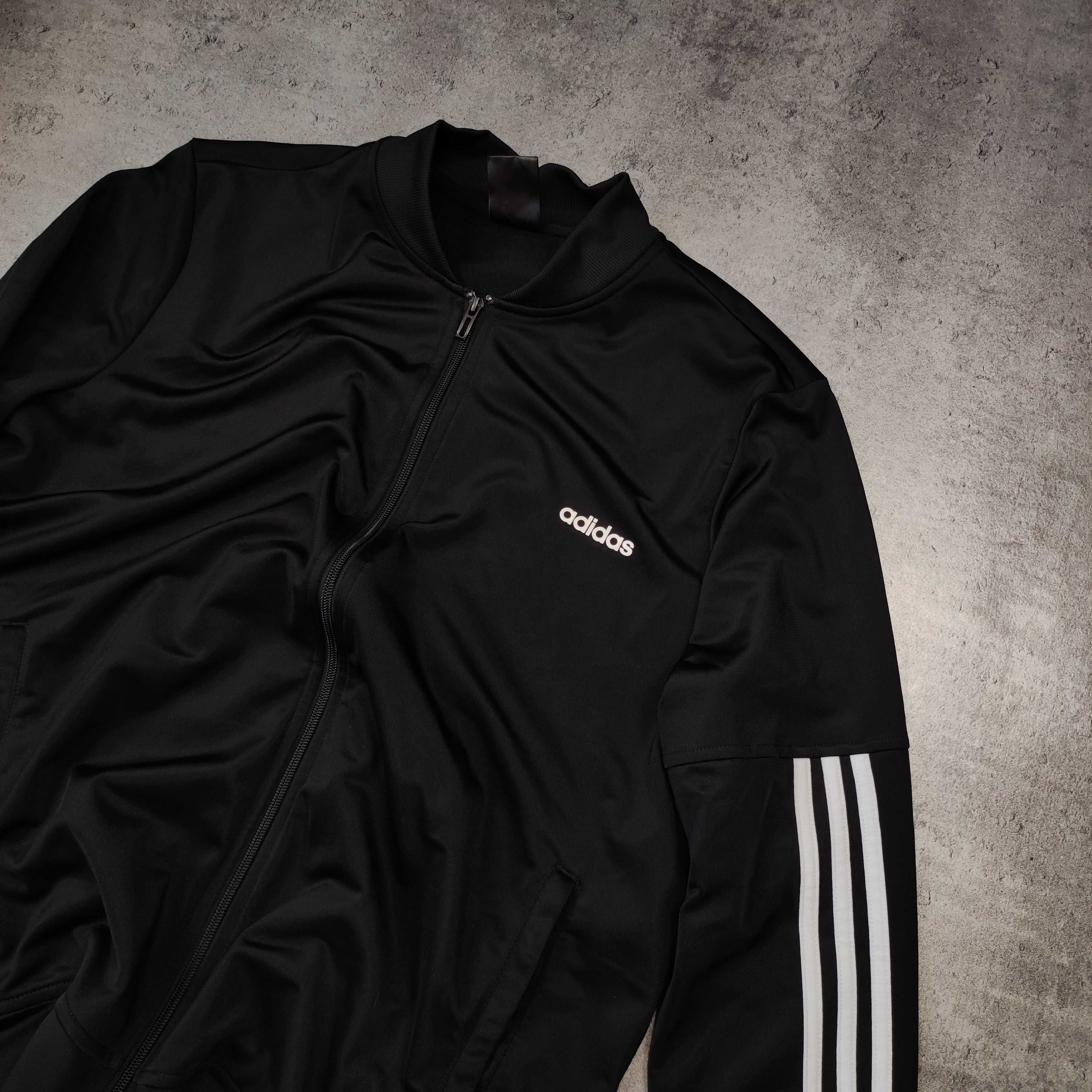 MĘSKA Bluza bez Kaptura Rozpinana Sportowa Bomberka Adidas PREMIUM
