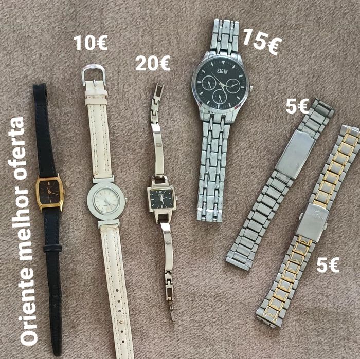 Relogios e braceletes desde 5€