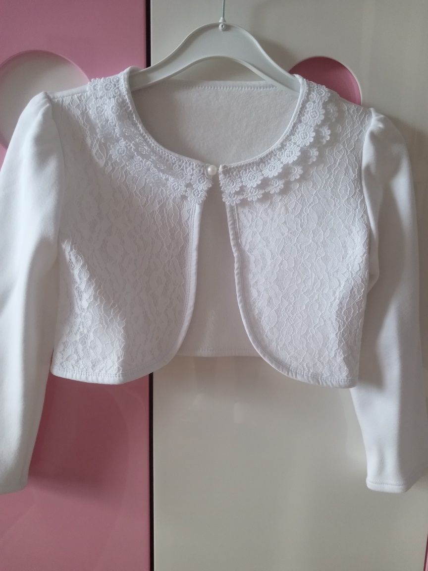 Eleganckie bolerko na komunię świętą 140