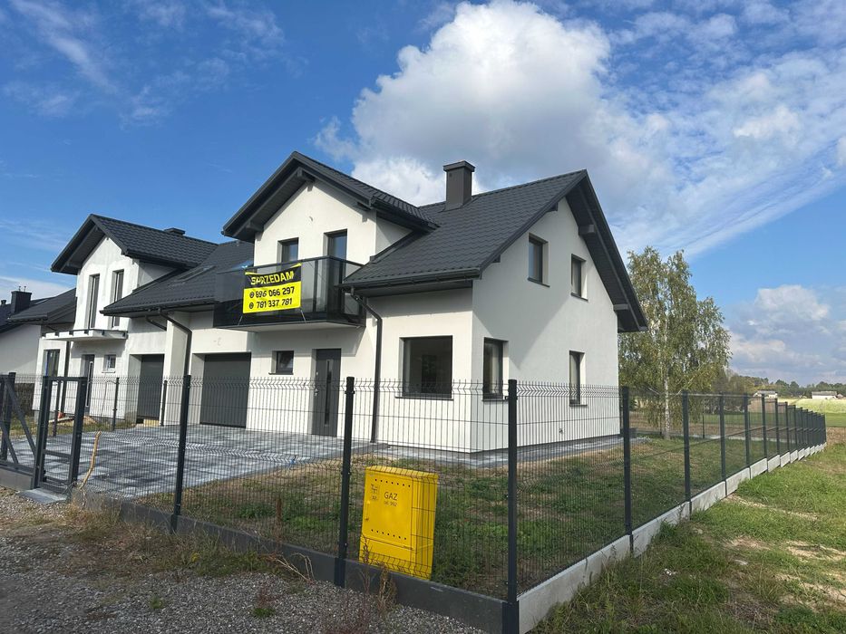 Nowy dom bliźniak 134 m² – Kostka, Ogród, Taras, Ogrodzenie
