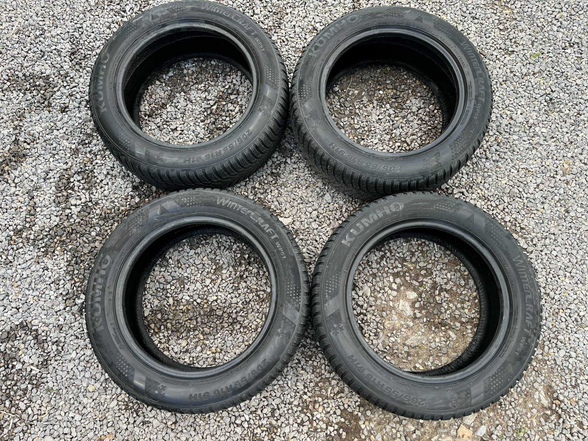 Opony 205/55R16 Kumho Wintercraft WP51 Zima 4sztuki