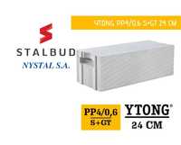 Beton komórkowy YTONG PP4/0,6 S+GT / 24 cm / P+W / paleta 48 szt.