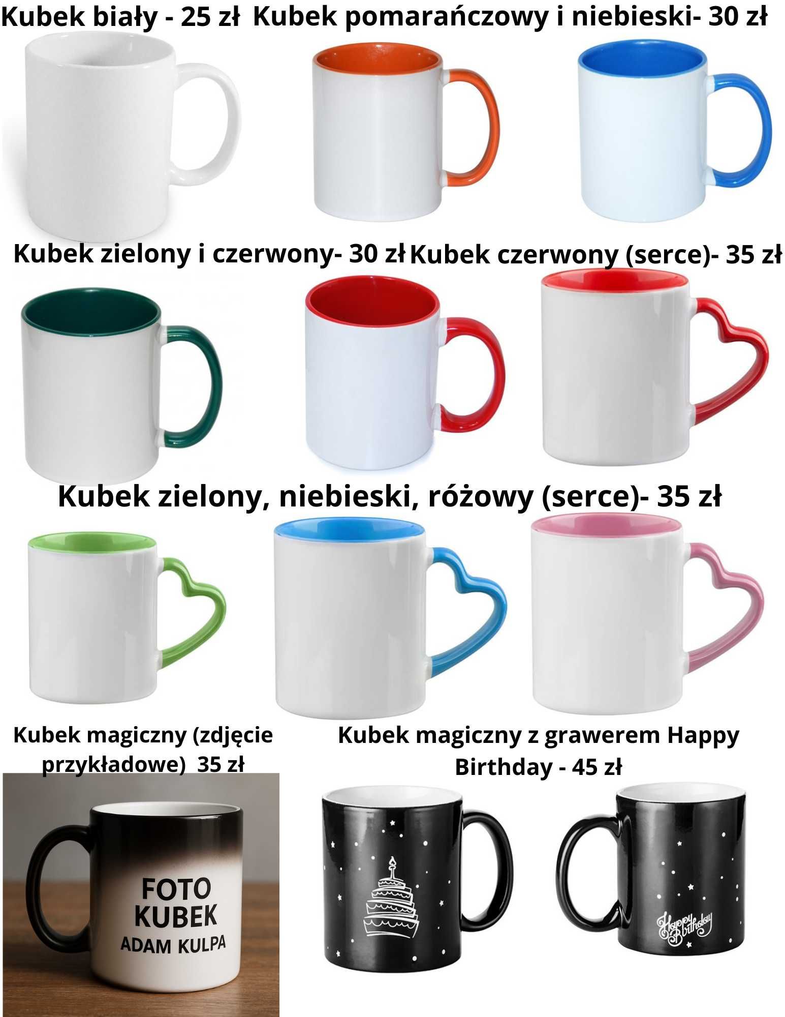 Kubek reklamowy z własną grafiką i tekstem - kolorowy ucho serce