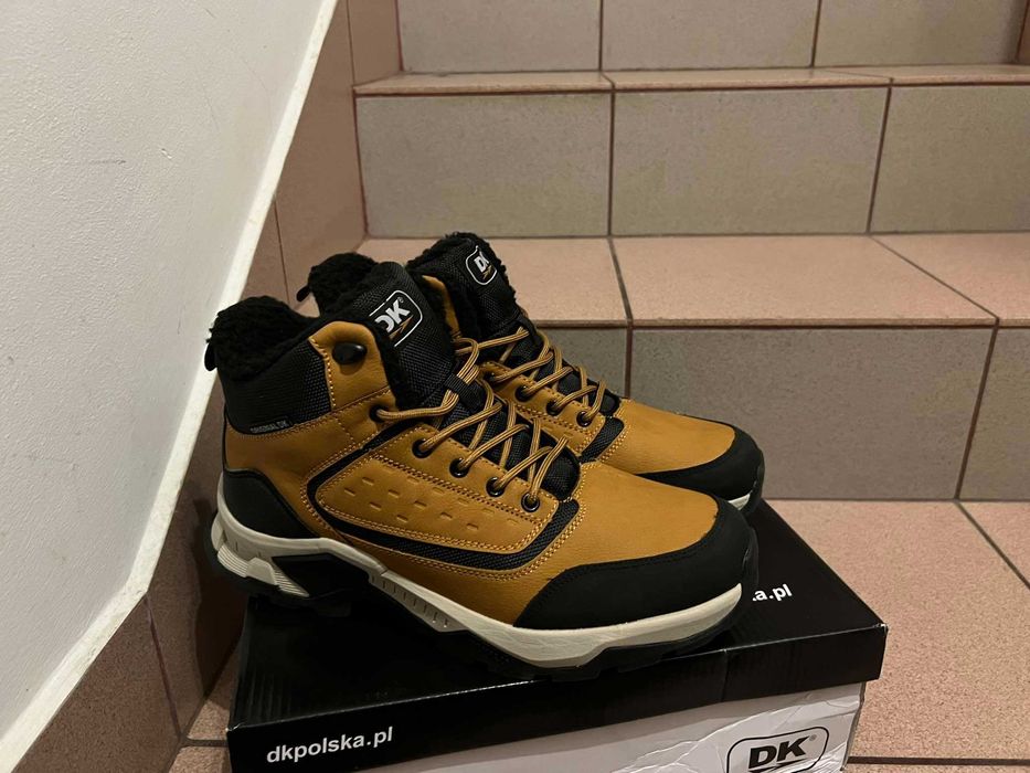 Buty Męskie Ocieplane Zimowe Camelowe Nr 42