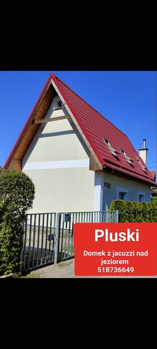 Dom nad Jeziorem z Jacuzzi, kominkiem,przy Plaży, Pluski,Warmia Mazury