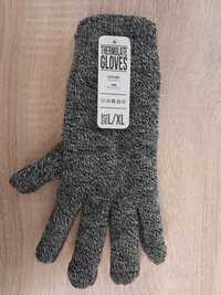Nowe rękawiczki z dzianiny Thermolate _Kolor szary, ciepłe, XXL