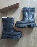 Nowe damskie ocieplane botki śniegowce czarne 40 H&M