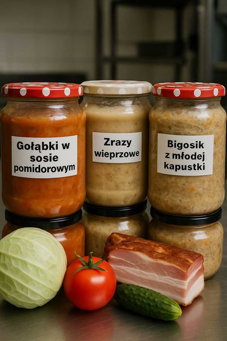 Zestaw 10 dań obiadowych wekowanych w słoikach 10x0,9 l wysyłka termo