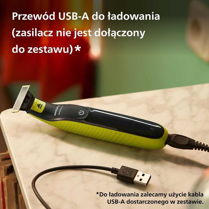 PHILIPS ONEBLADE QP2734/30 elektryczny trymer golarka 5 w 1 niepełny