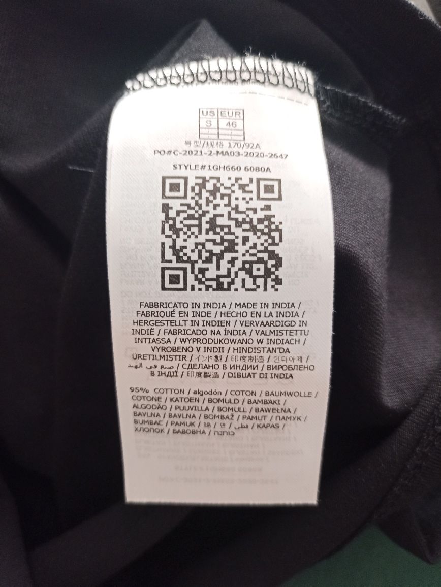 T-shirt czarny złote napisy Guess roz.XS/S