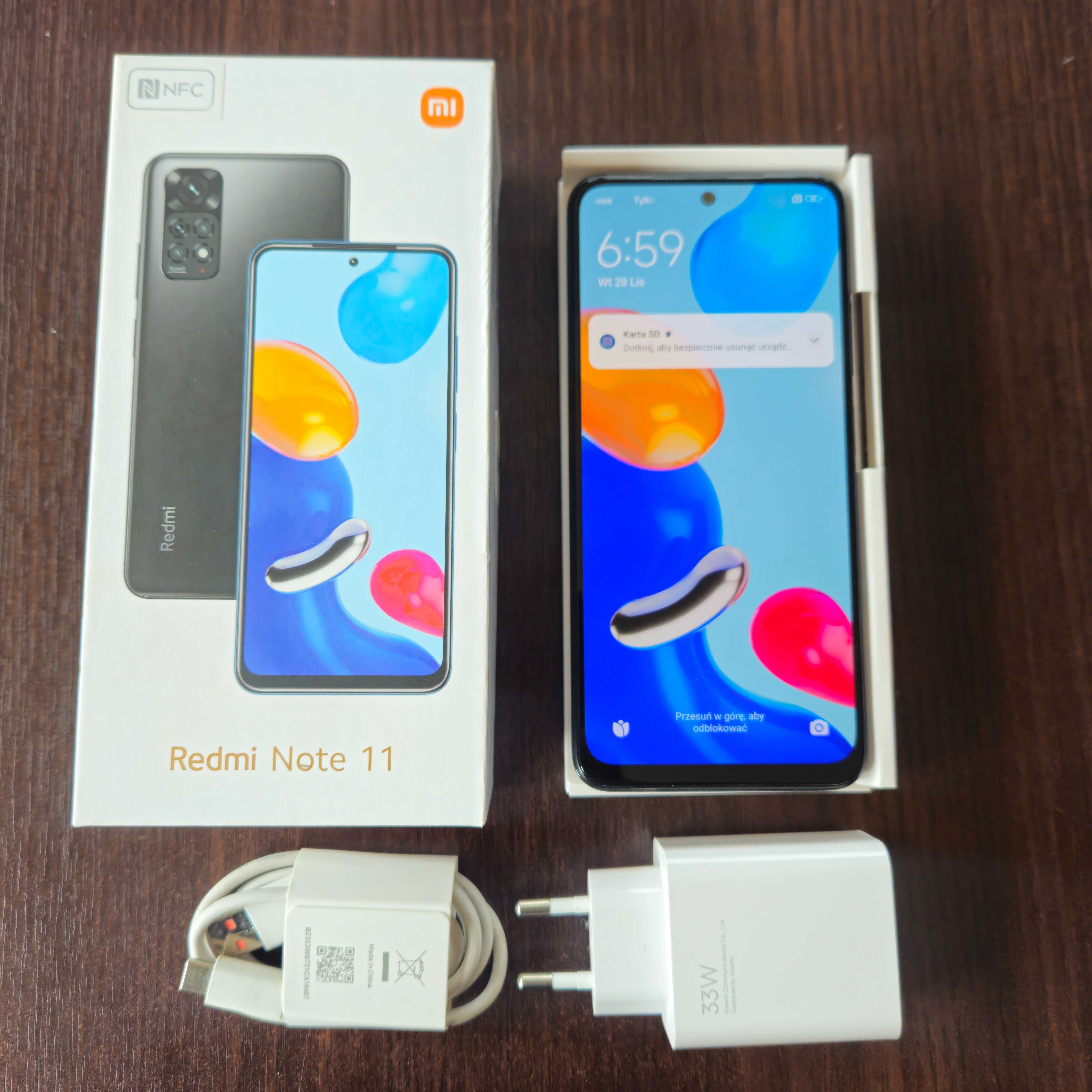 Xiaomi Redmi Note 11 4/128GB Graphite Gray Stan Idealny