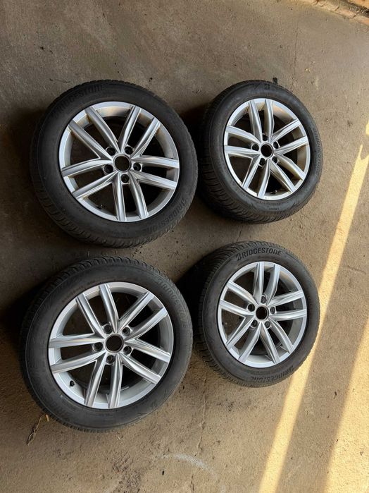 Alufelgi Kola Opony 205/55r16 91H Bridgestone 5x112 ET46 Audi VW Skoda